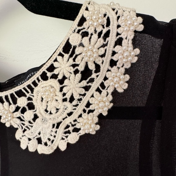 Atmosphere Sheer Lace Collared Blouse - Picture 4 of 8